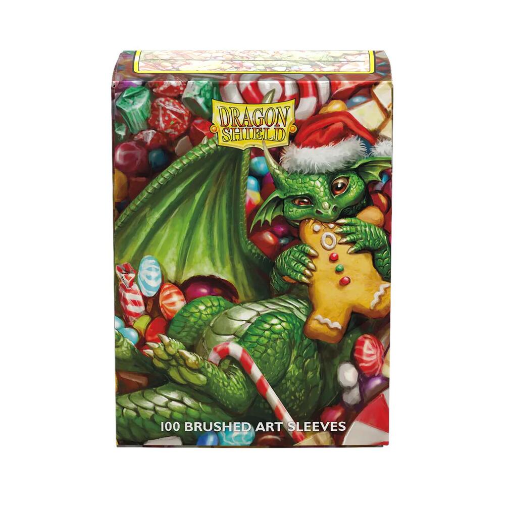 Dragon Shield Brushed Art Sleeves - The Christmas Dragon 2024