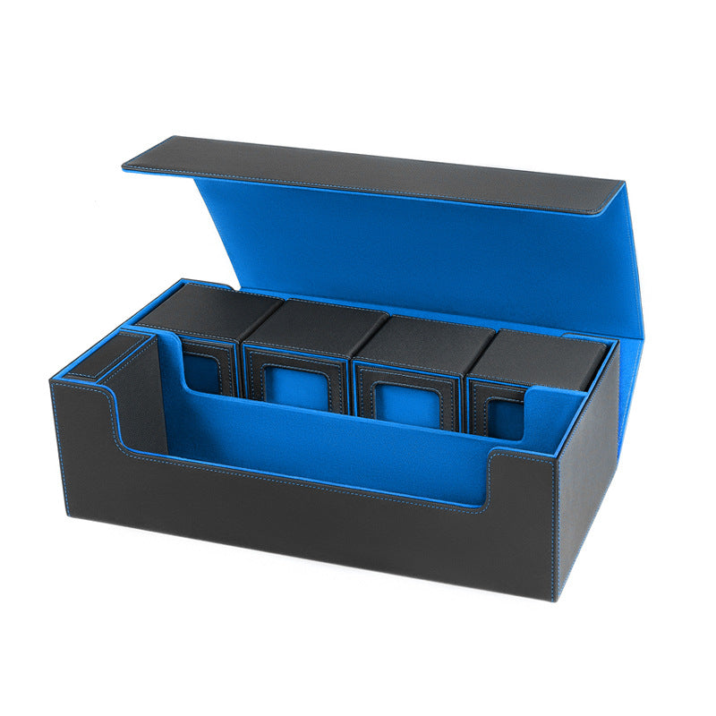 PU Leather Trading Cards Storage Box, holds 600+ cards, for Magic Game Cards, with magnetic closure and for commander decks