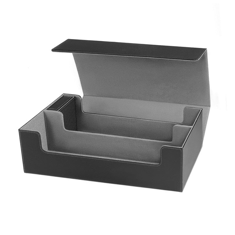 PU Leather Trading Cards Storage Box, holds 600+ cards, for Magic Game Cards, with magnetic closure and for commander decks