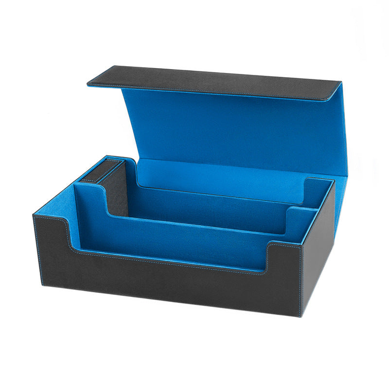 PU Leather Trading Cards Storage Box, holds 600+ cards, for Magic Game Cards, with magnetic closure and for commander decks