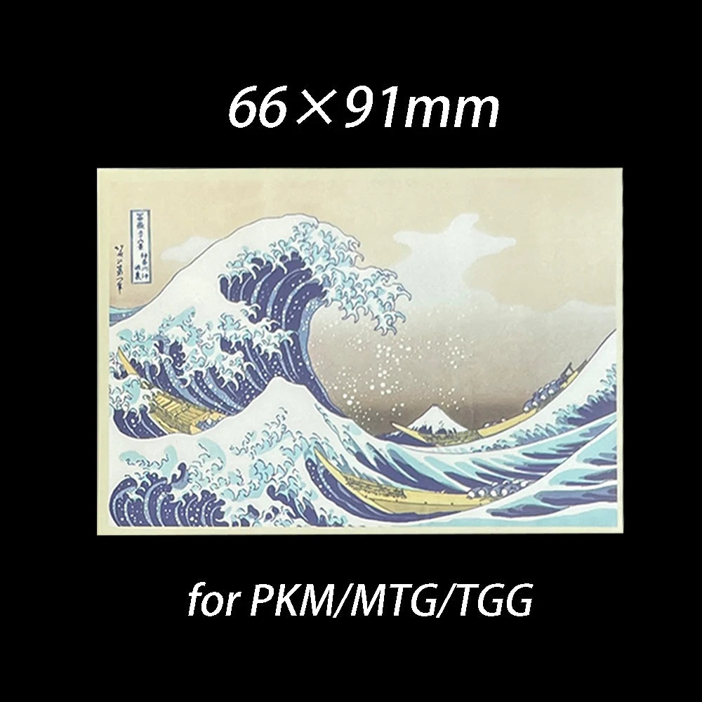 60 PCS Multi-size Card Sleeves Japanese Surfing Patterns Trading Card Sleeves Cartoon Card Protector Sleeves for MTG/PKM/YGO
