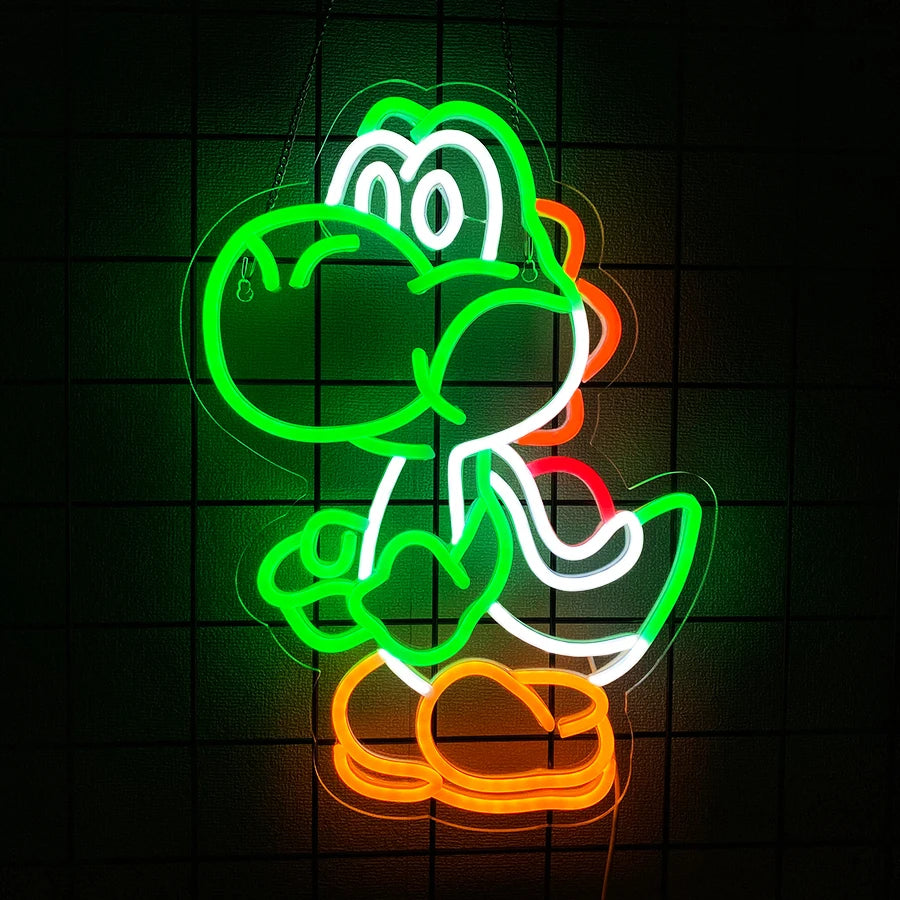 Anime Neon Sign Dinosaurs Neon Sign LED Neon Lights for Bedroom Wall Game Room Party Decor for Kids Boys Man Cave,Gifts