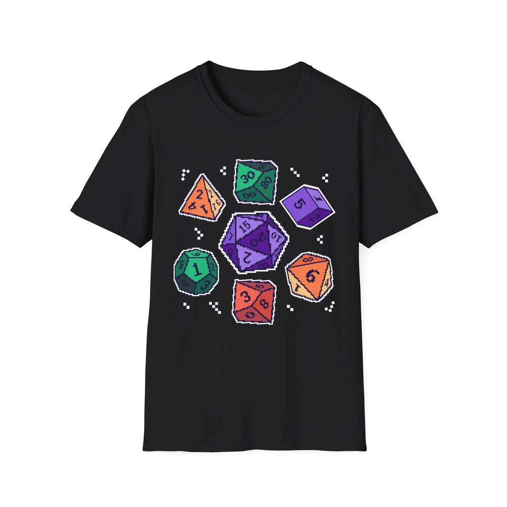DnD Pixel Art Shirt Retro Dungeons and Dragons Tshirt Retro Streetwear High-quality Crew-neck Short-sleeved Men's T-shirt