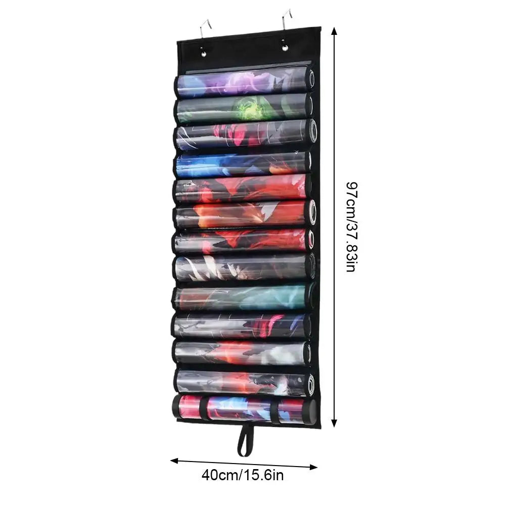 Playmat Holder, Playmat Tube Storage Bag For MTG With 2 Hooks, Fits 12+1 Card Game Playmats Portable Organizer Rack For TCG/RPG