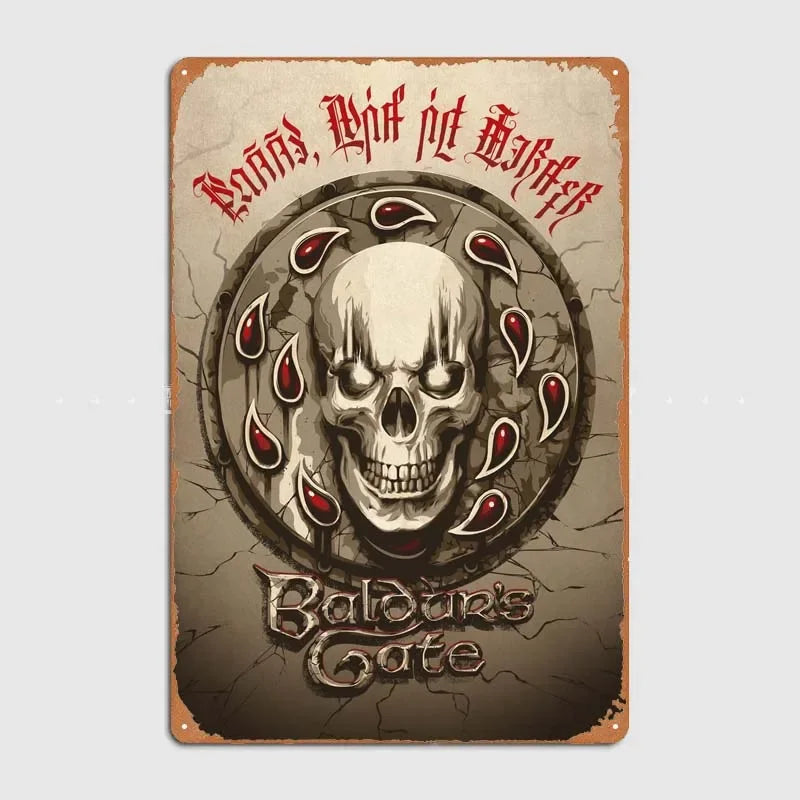 D-Dungeons And Dragons Posters Bedroom Decoration Game Signs Wall Art Vintage Metal Tin Sign for Gamer Room Wall Decoration Home