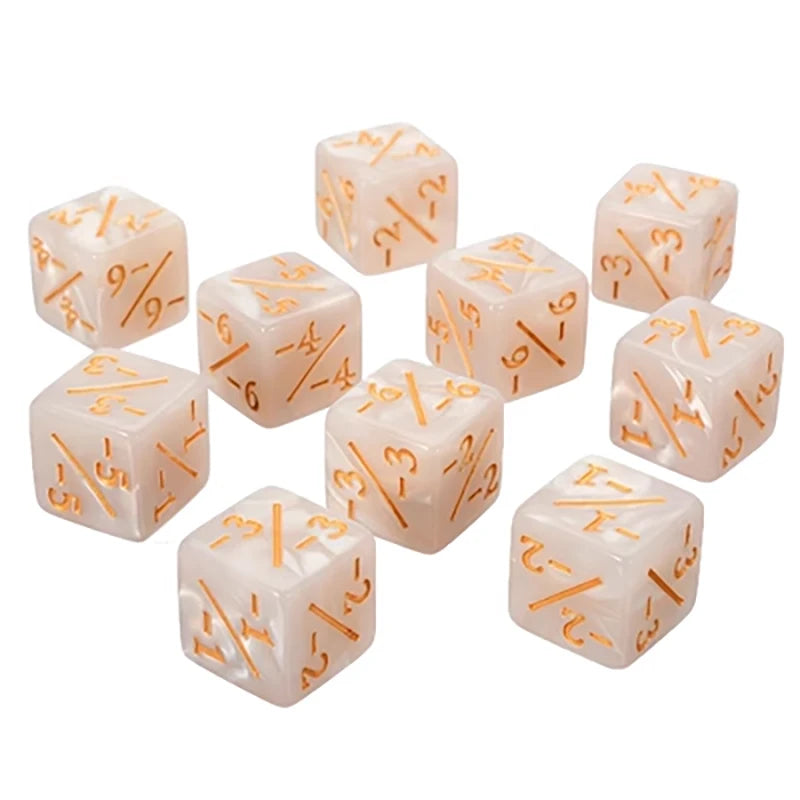 10Pcs 16mm 6 Side Dice Counters +1/-1 Dice Kids Toy Counting Dice For MTG Magic The Gathering Card Gaming Token & Loyalty Dice