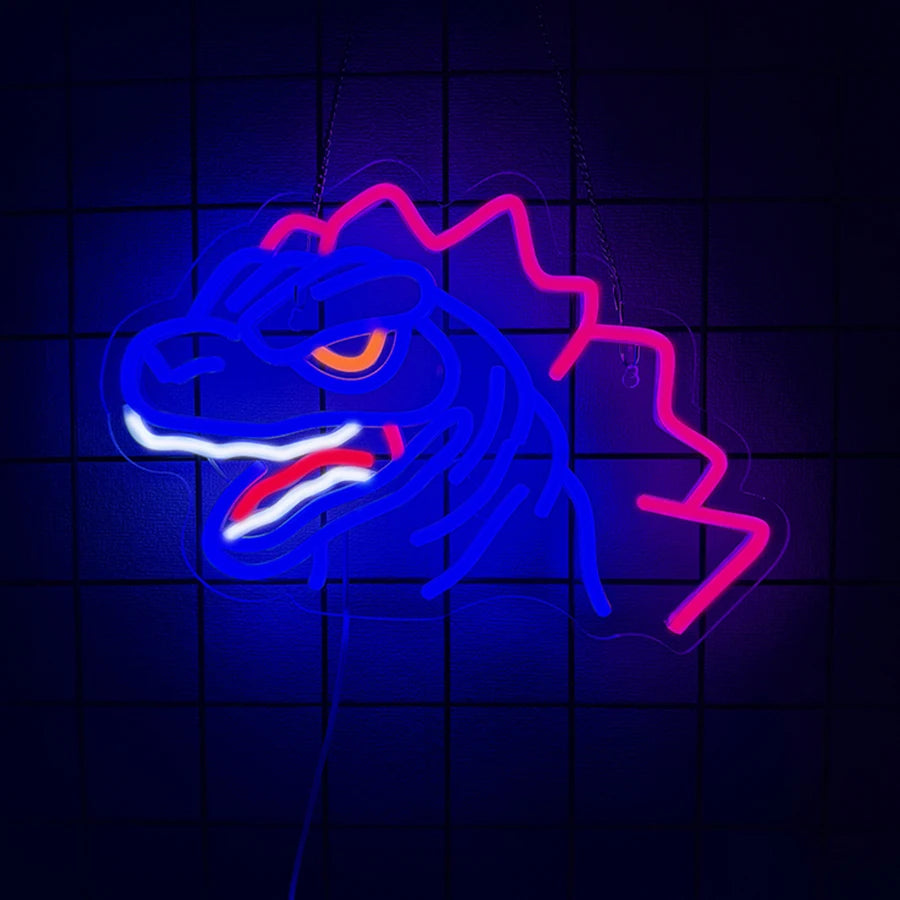 Anime Neon Sign Dinosaurs Neon Sign LED Neon Lights for Bedroom Wall Game Room Party Decor for Kids Boys Man Cave,Gifts