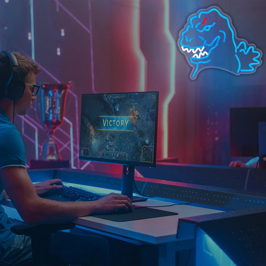 Ghost busters Neon Sign for Wall Decor,LED Dinosaur Neon Light,Monster LED Sign Ghost Decor for Party, Bedroom, Bar, Man Cave