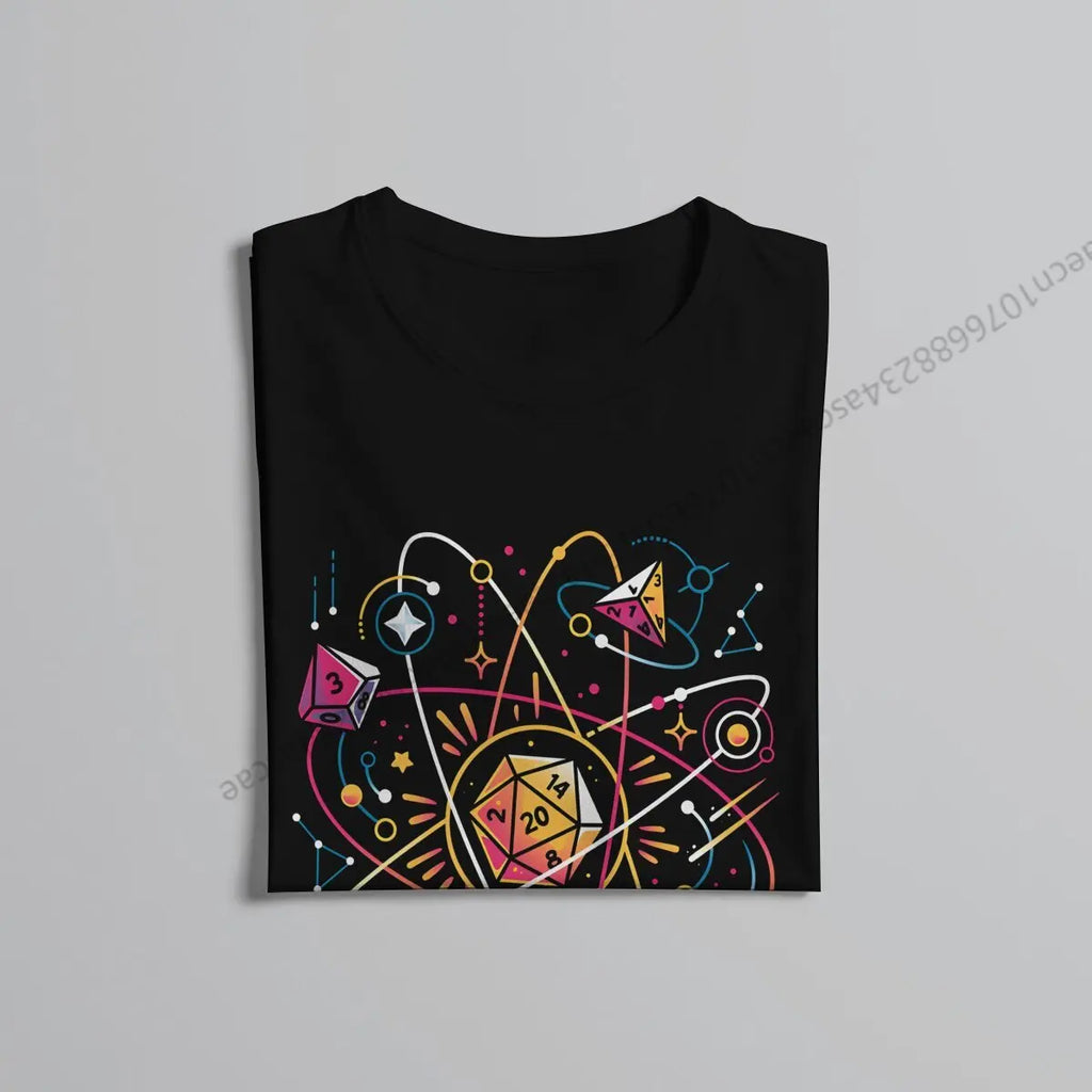 DND Dice Space T Shirt Men Tees Summer Clothing Cotton O-Neck TShirt