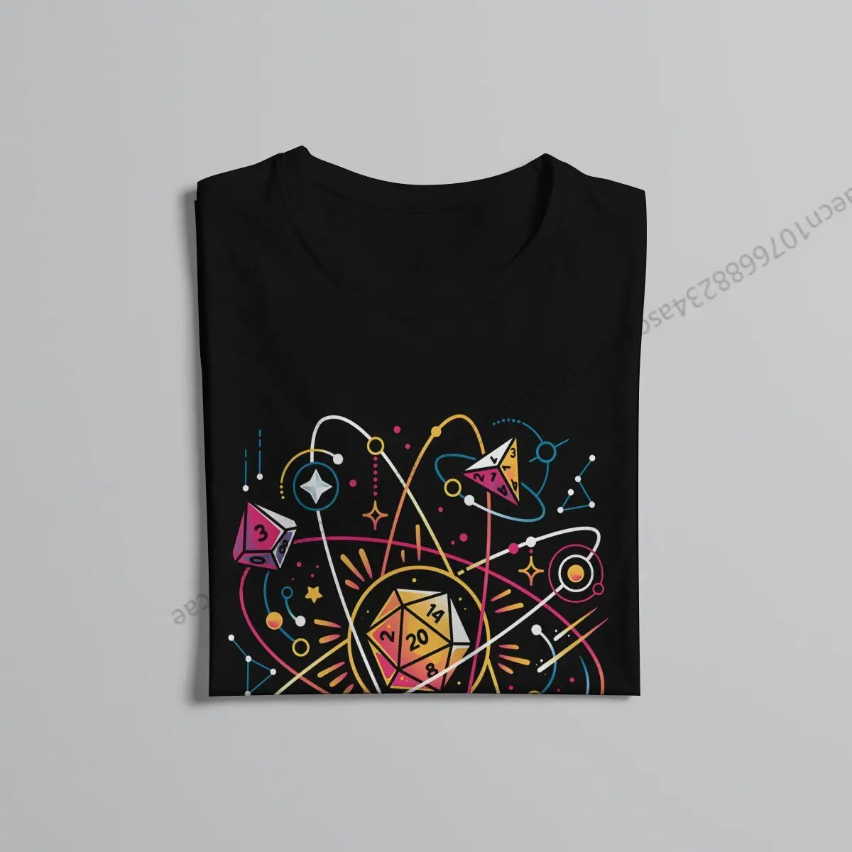 DND Dice Space T Shirt Men Tees Summer Clothing Cotton O-Neck TShirt