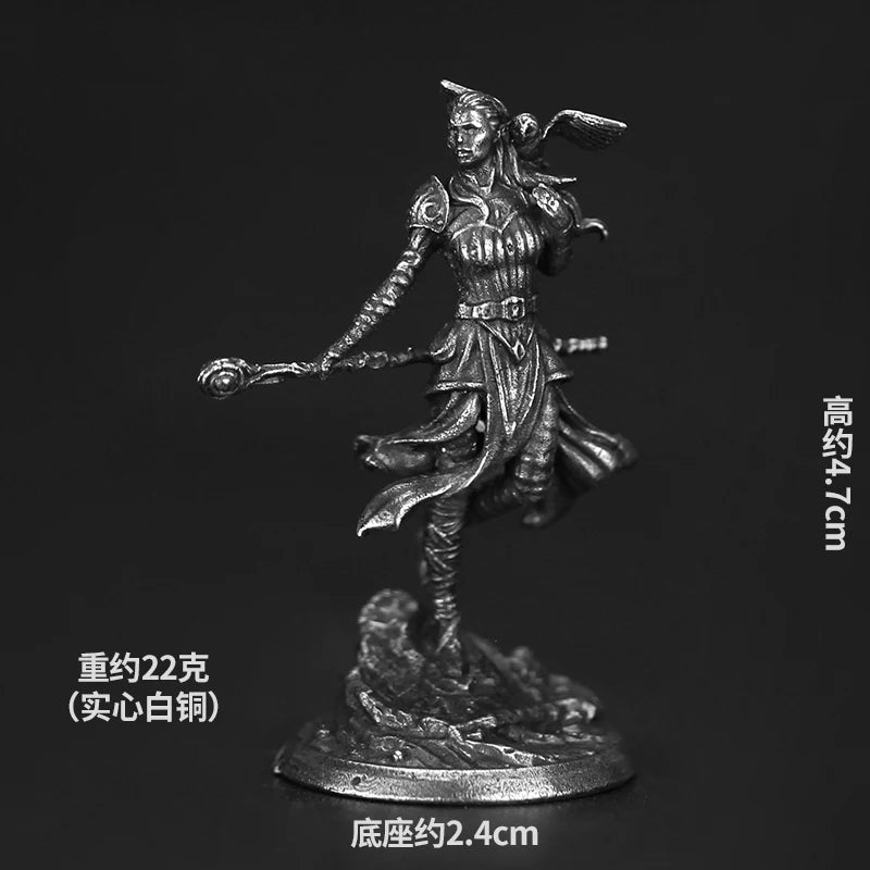 Bronze Metal Dragon and Dungeon Soldier Model Handmade Desktop Game Ornament Chess Toys Gifts Accessories