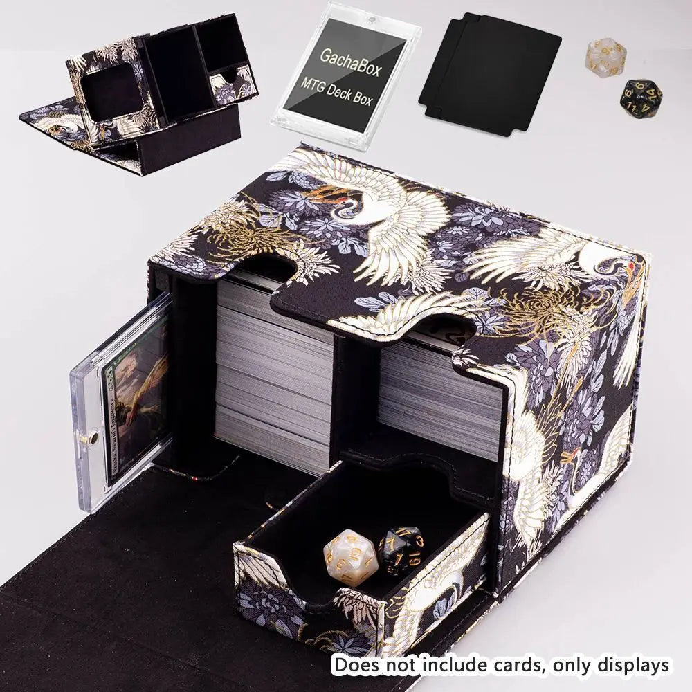 100+Box Magic TCG Mid Large Deck Case Solid Color Storage Box Card Case Card Top Side-Loading Christmas Toy Game Collection Card