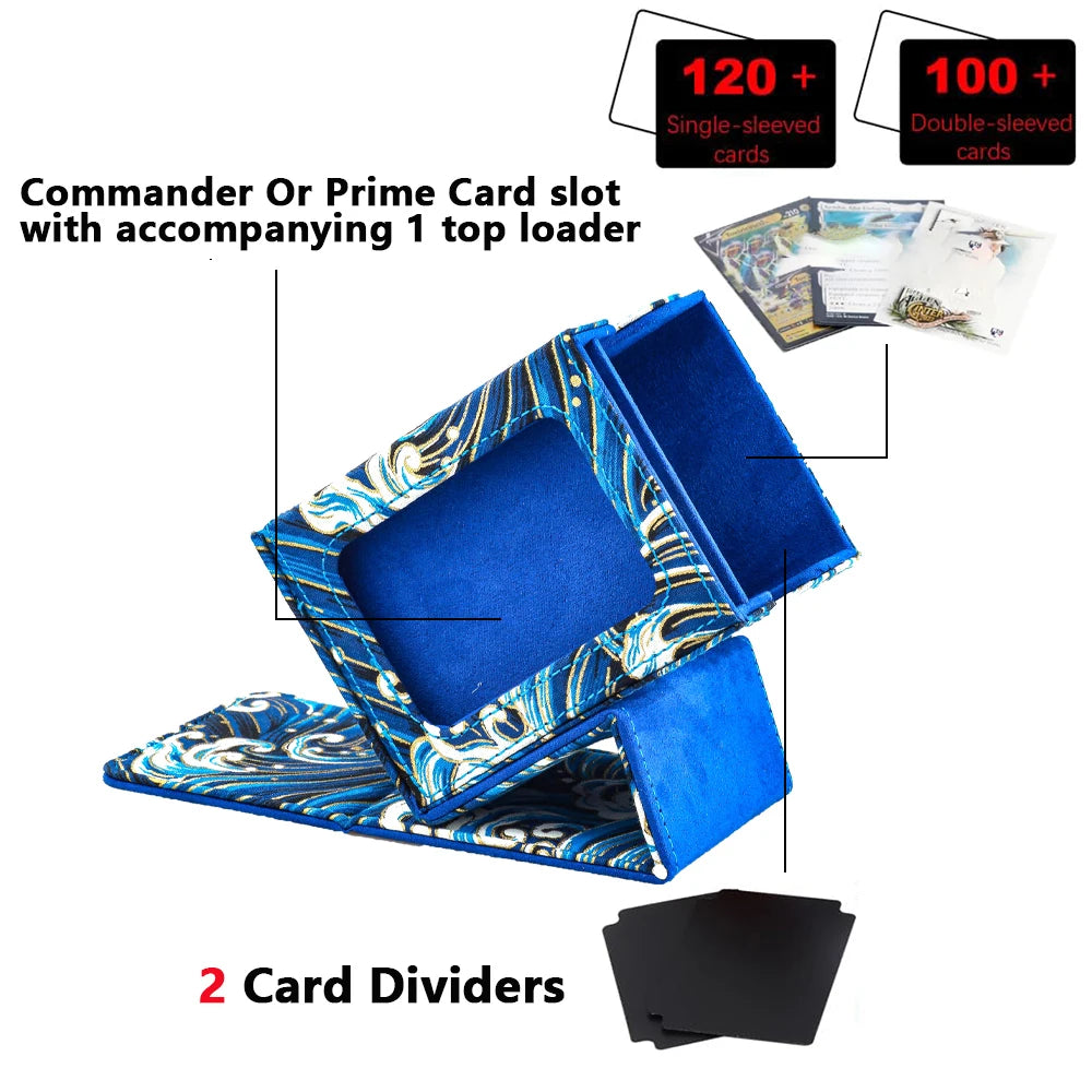 Deck Box for MTG Cards Trading Card Storage Box With Display Window Collectible Trading Card Cases Holds 120+ Sleeved Deck