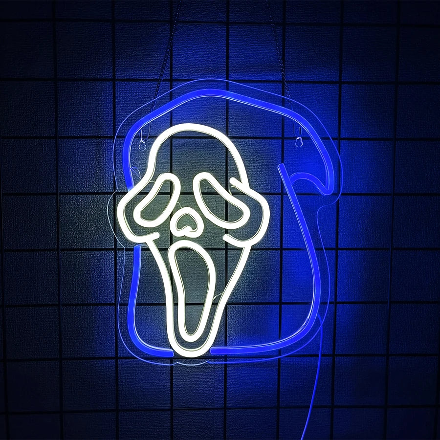 Ghost busters Neon Sign for Wall Decor,LED Dinosaur Neon Light,Monster LED Sign Ghost Decor for Party, Bedroom, Bar, Man Cave