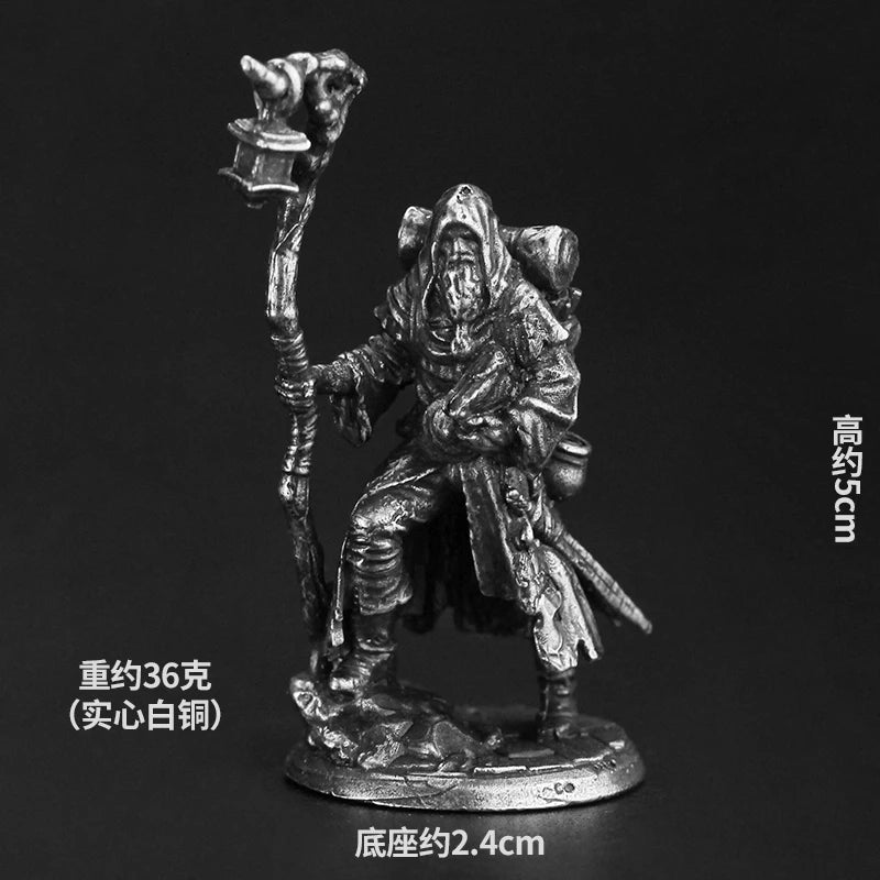 Bronze Metal Dragon and Dungeon Soldier Model Handmade Desktop Game Ornament Chess Toys Gifts Accessories