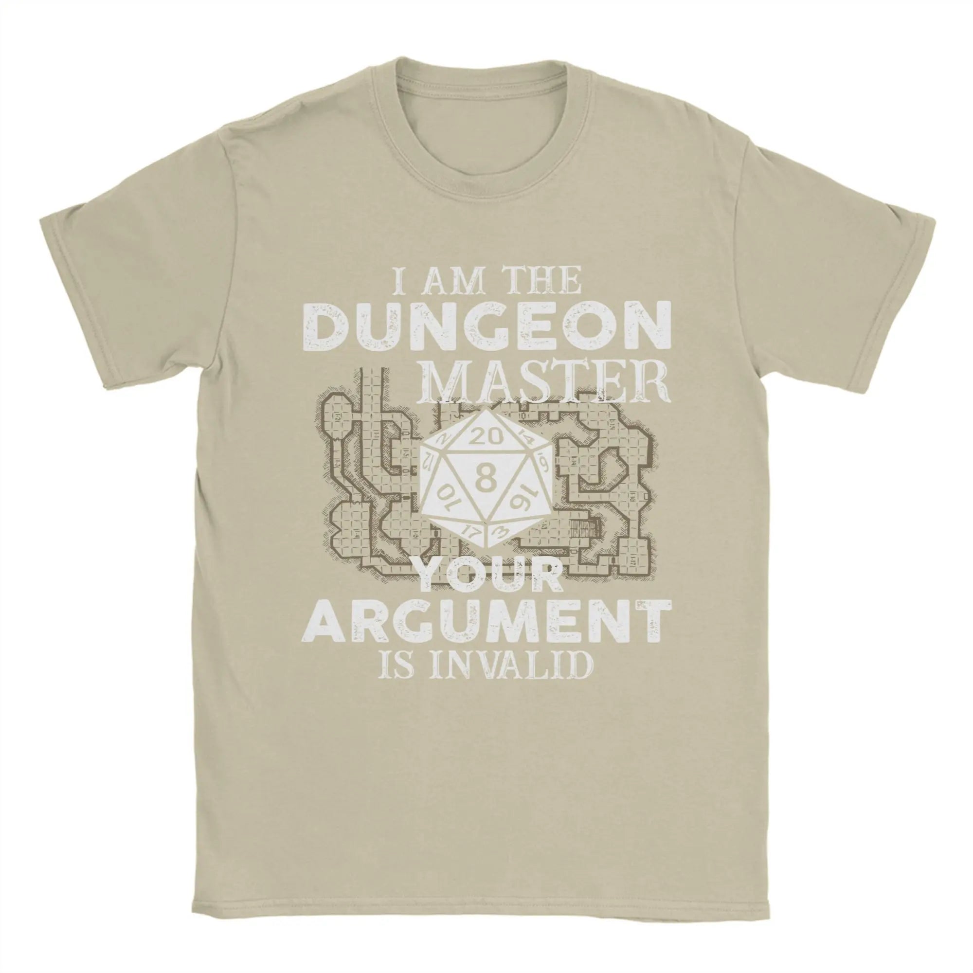 Dungeon and Dragon Dungeon Master T-Shirts for Men  Funny Pure Cotton Tee Shirt Crew Neck Short Sleeve T Shirt Plus Size Tops