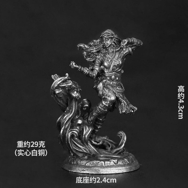 Bronze Metal Dragon and Dungeon Soldier Model Handmade Desktop Game Ornament Chess Toys Gifts Accessories