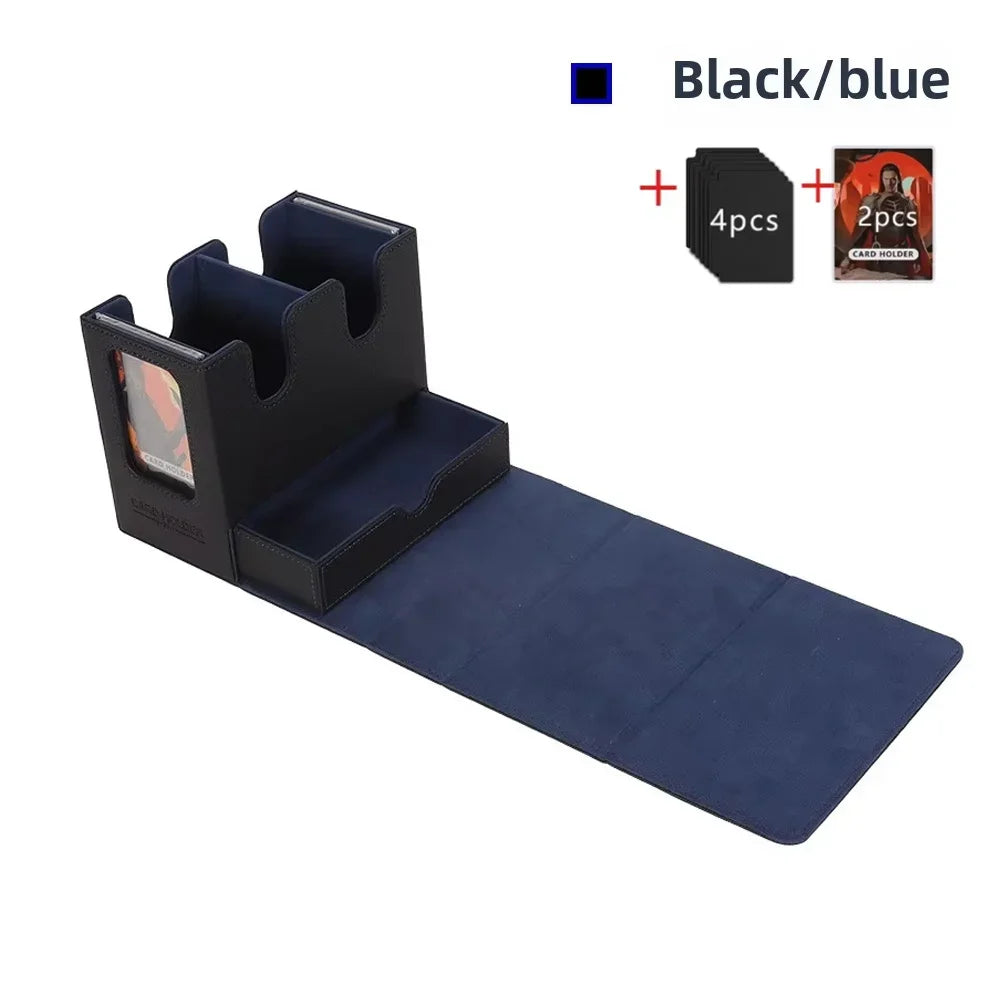 Deck Box 3-in-1 with Commander Display Sports Card Storage Box Fits 200+ Single Sleeved Cards Card Deck Case for TCG MTG CCG