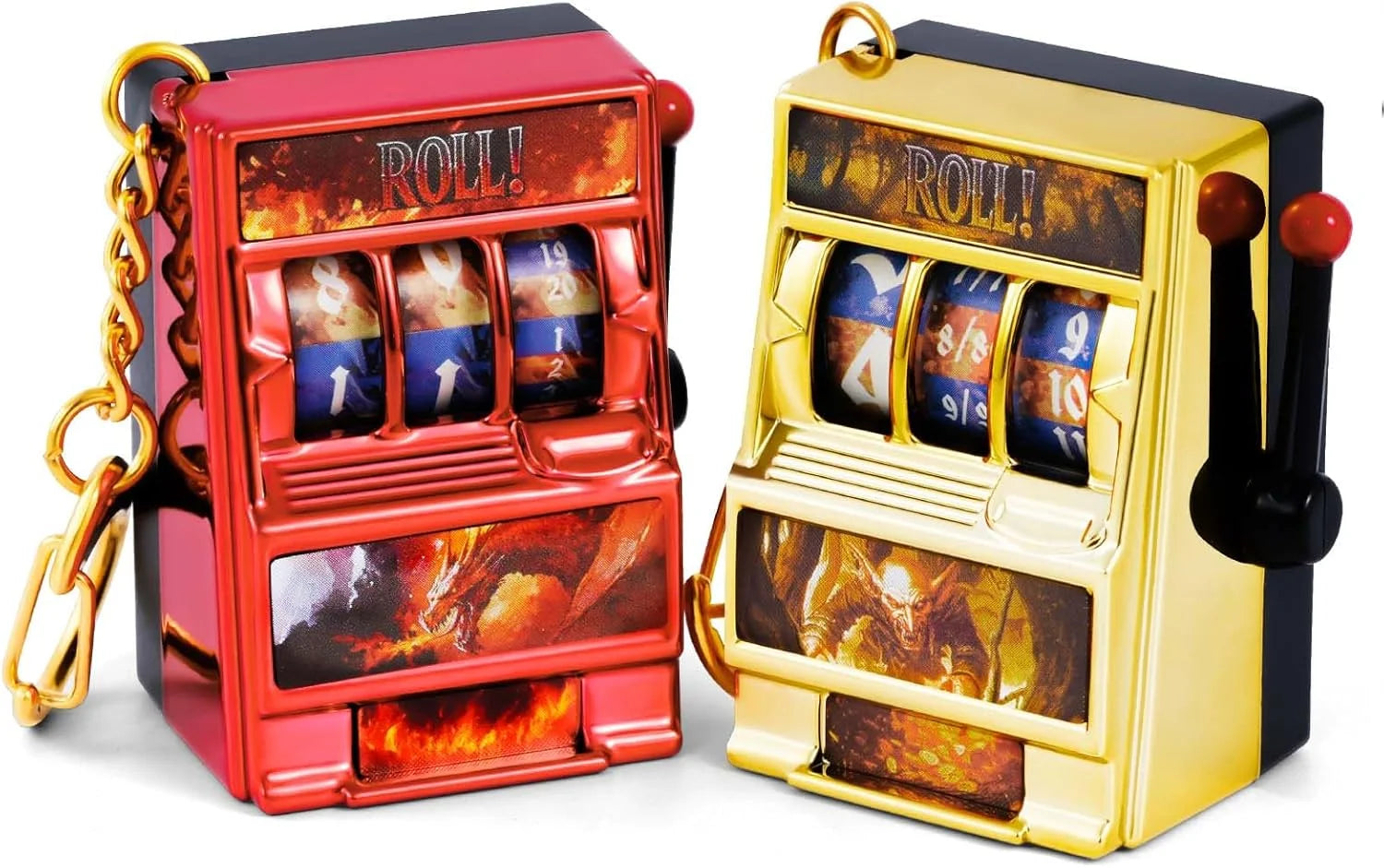 DND Dice Set, Mini Slot Machine Dice for Dungeons and Dragons Role Playing Game, Unique Plastic Dice Suitable for DND Player