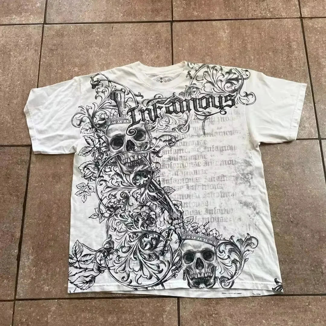 90s Vintage Oversized Wizard Mystic Graphic Print T Shirt Streetwear Unisex Fashion Tee Men Women Casual Unique Style Top