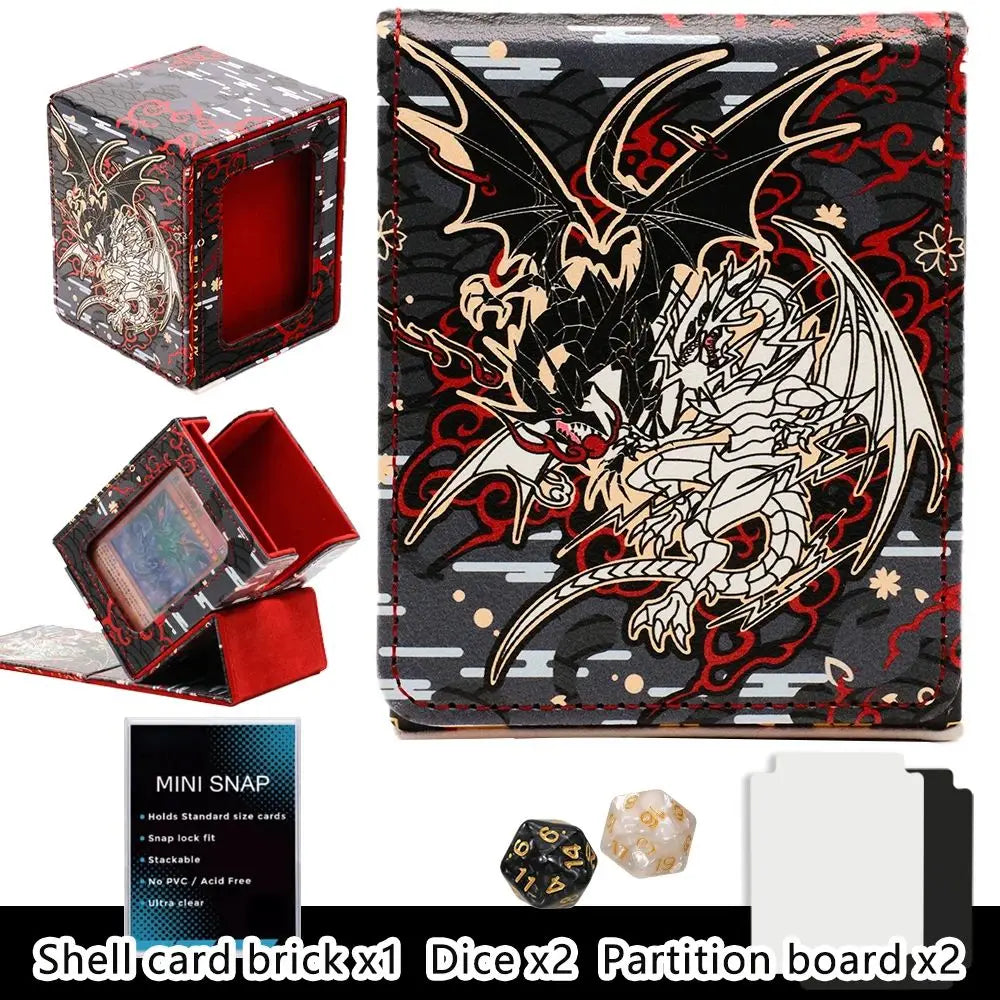 100+Box Magic TCG Mid Large Deck Case Solid Color Storage Box Card Case Card Top Side-Loading Christmas Toy Game Collection Card