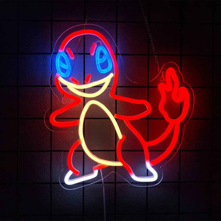 Anime Neon Sign Dinosaurs Neon Sign LED Neon Lights for Bedroom Wall Game Room Party Decor for Kids Boys Man Cave,Gifts