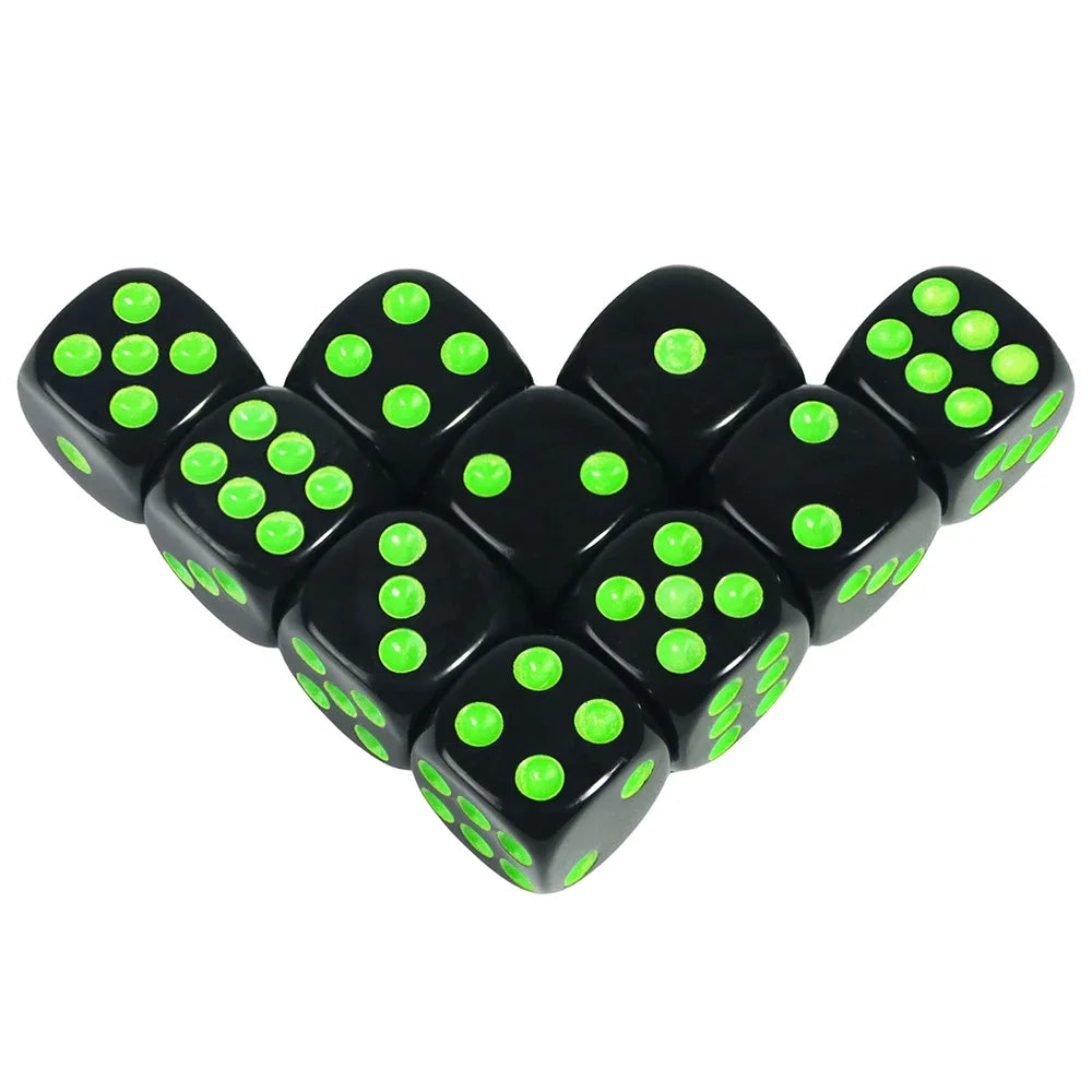 16mm Game Dice D6 of Rounded Corner Six Sided Dice for DND, RPG,Table Board Game or Teaching Math