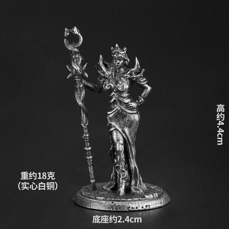 Bronze Metal Dragon and Dungeon Soldier Model Handmade Desktop Game Ornament Chess Toys Gifts Accessories