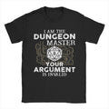 Dungeon and Dragon Dungeon Master T-Shirts for Men  Funny Pure Cotton Tee Shirt Crew Neck Short Sleeve T Shirt Plus Size Tops