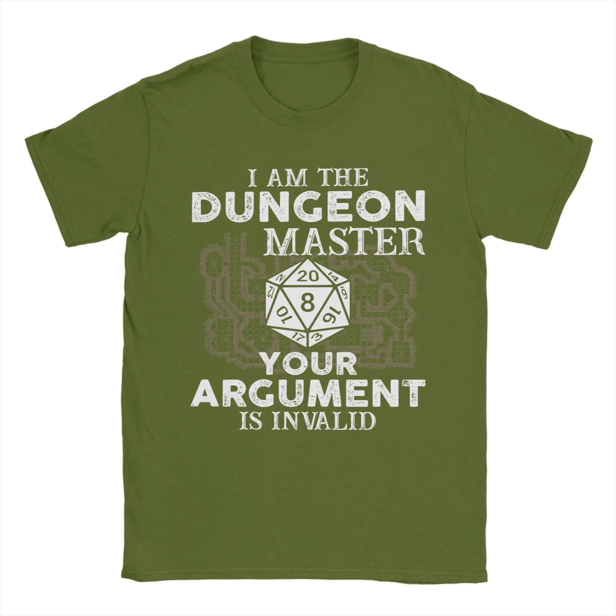 Dungeon and Dragon Dungeon Master T-Shirts for Men  Funny Pure Cotton Tee Shirt Crew Neck Short Sleeve T Shirt Plus Size Tops