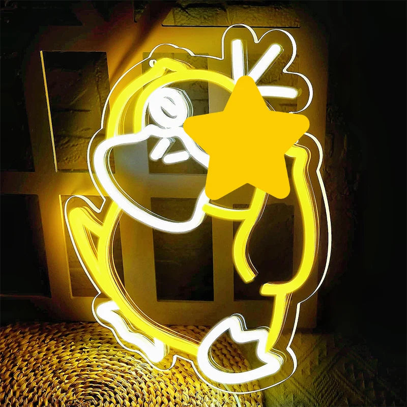 Game Neon Signs for Wall Decor Games Fans Anime Neon Sign for Game Room Birthday Christmas Gift For Monster Game Fans