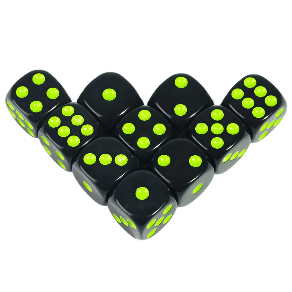 16mm Game Dice D6 of Rounded Corner Six Sided Dice for DND, RPG,Table Board Game or Teaching Math