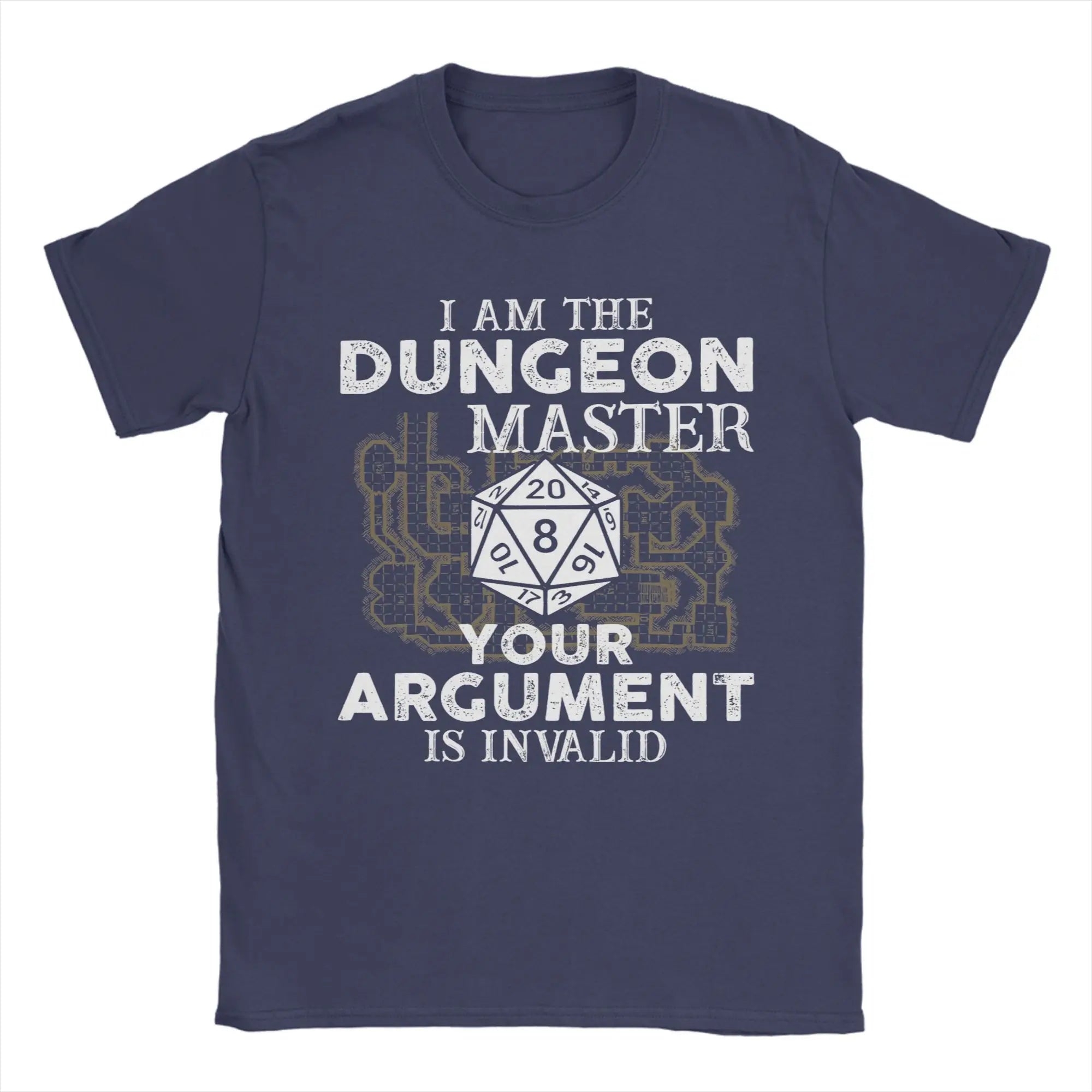 Dungeon and Dragon Dungeon Master T-Shirts for Men  Funny Pure Cotton Tee Shirt Crew Neck Short Sleeve T Shirt Plus Size Tops