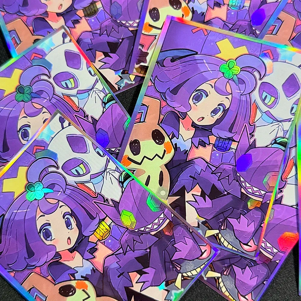 60PCS Acerola Card Sleeves Trading Card Protector Cartoon Animation Card Protector Shield Outer Cover Magic MTG/PTCG 67x92mm