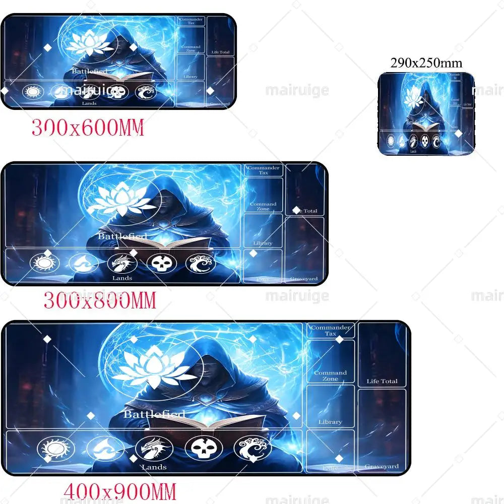 MTG The Magic Gathering Play Mats Original Handcrafted TCG Playmat with Rubber Bottom & Stitched Edge CCG Card Mat 900x400MM