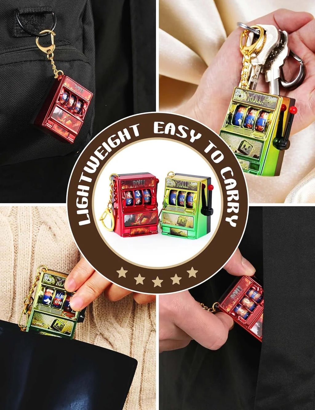 DND Dice Set, Mini Slot Machine Dice for Dungeons and Dragons Role Playing Game, Unique Plastic Dice Suitable for DND Player