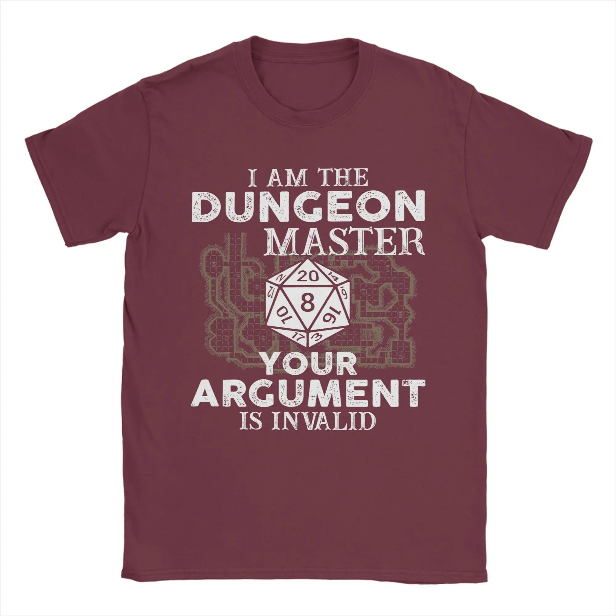Dungeon and Dragon Dungeon Master T-Shirts for Men  Funny Pure Cotton Tee Shirt Crew Neck Short Sleeve T Shirt Plus Size Tops