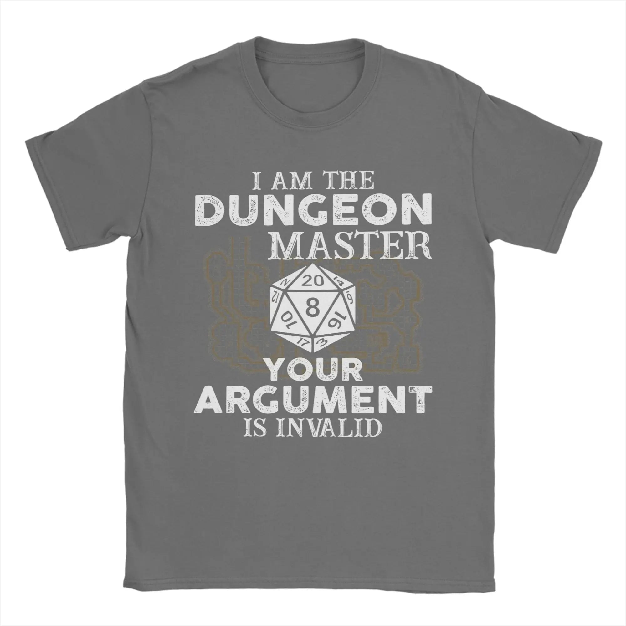 Dungeon and Dragon Dungeon Master T-Shirts for Men  Funny Pure Cotton Tee Shirt Crew Neck Short Sleeve T Shirt Plus Size Tops