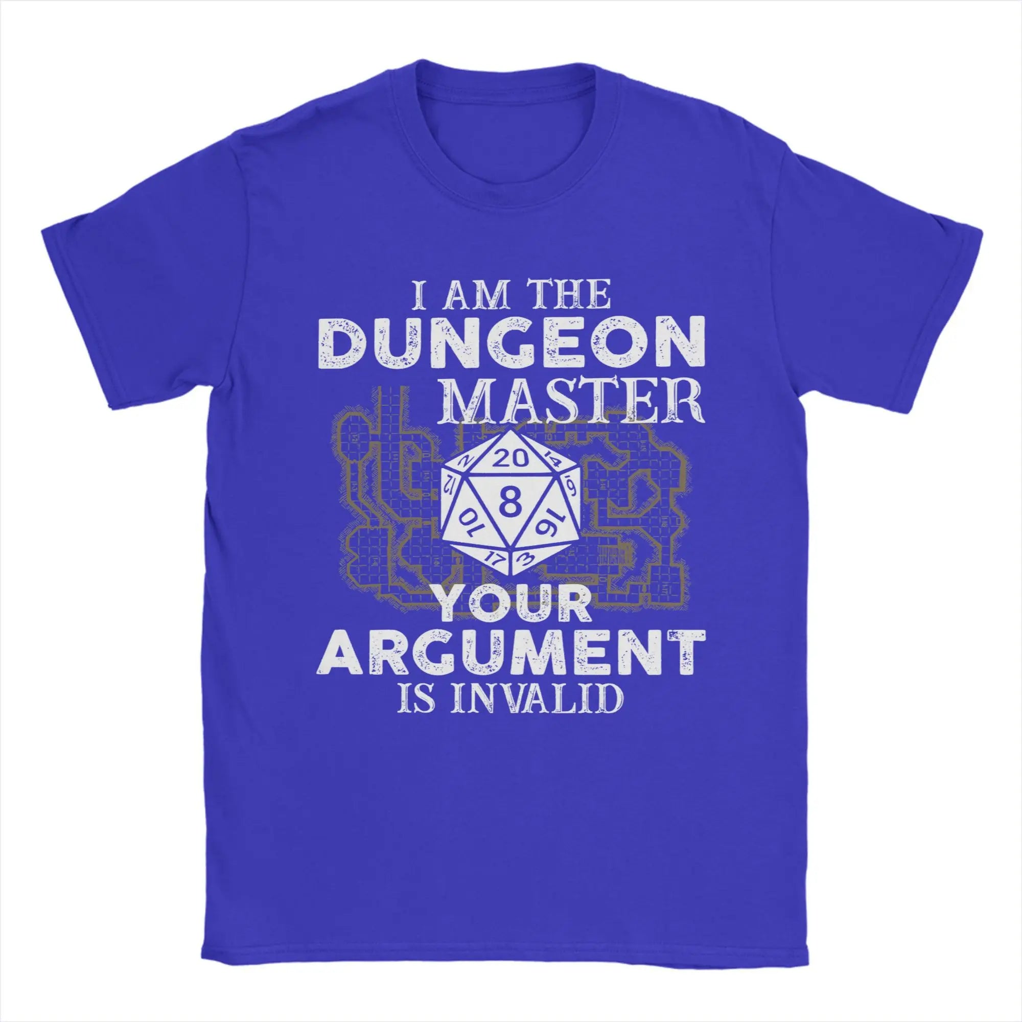Dungeon and Dragon Dungeon Master T-Shirts for Men  Funny Pure Cotton Tee Shirt Crew Neck Short Sleeve T Shirt Plus Size Tops