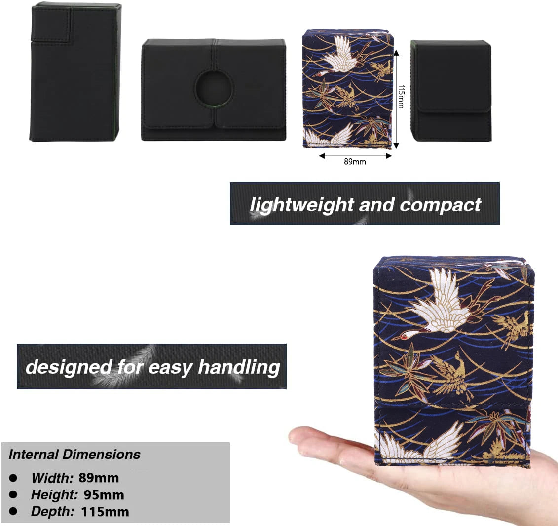 Deck Box for MTG Cards Trading Card Storage Box With Display Window Collectible Trading Card Cases Holds 120+ Sleeved Deck