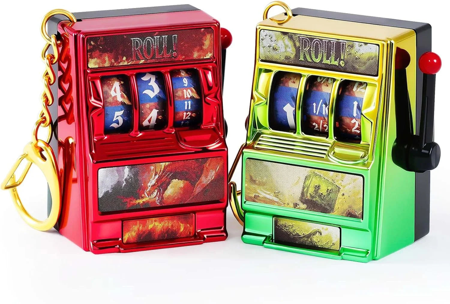 DND Dice Set, Mini Slot Machine Dice for Dungeons and Dragons Role Playing Game, Unique Plastic Dice Suitable for DND Player