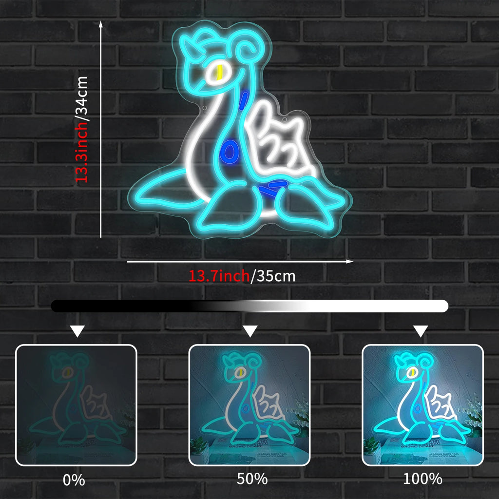 Anime Dragon Neon Sign Janpanese Neon Light for Game Room Bedroom Wall Decor BestGifts for Anime Lovers USB Powered Anime Light