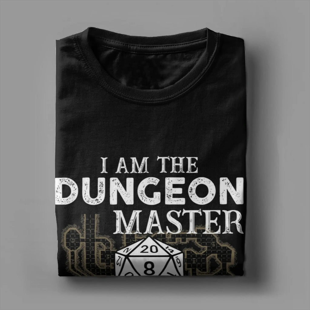 Dungeon and Dragon Dungeon Master T-Shirts for Men  Funny Pure Cotton Tee Shirt Crew Neck Short Sleeve T Shirt Plus Size Tops