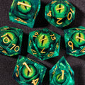 DND Liquid Core D&D Dice Set, Sharp Edge Resin Dungeon and Dragon Dice, Role Playing RPG D and D Dice D20 D12 D10 D8 D6 D4