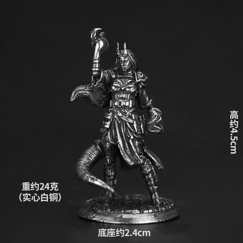 Bronze Metal Dragon and Dungeon Soldier Model Handmade Desktop Game Ornament Chess Toys Gifts Accessories