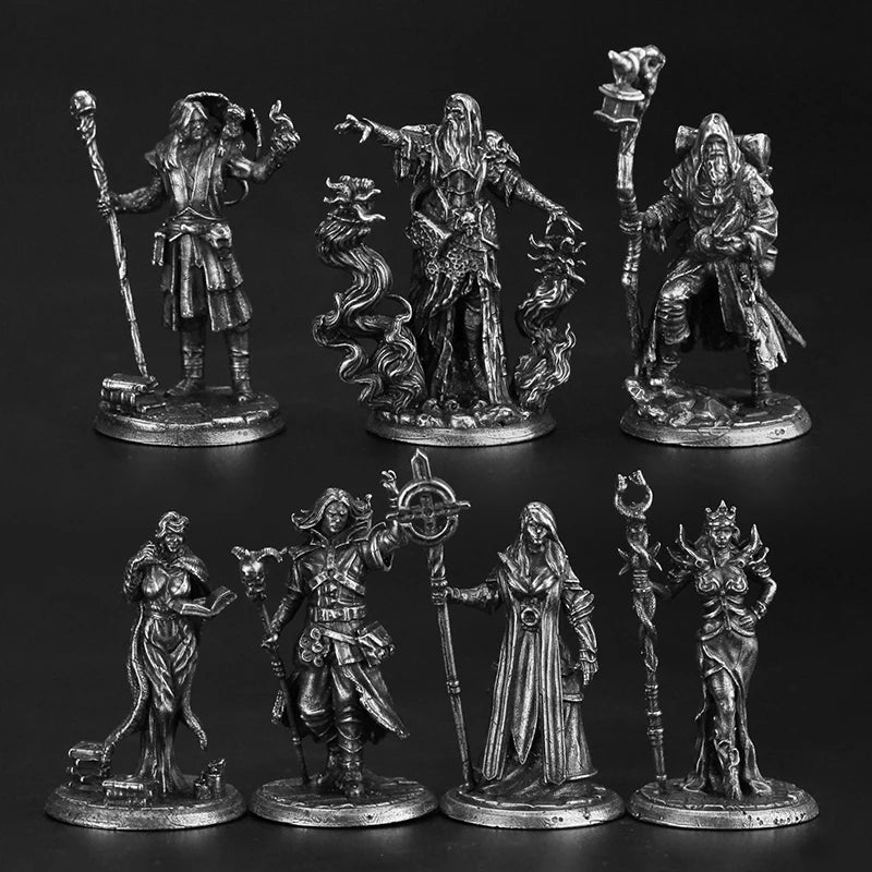 Bronze Metal Dragon and Dungeon Soldier Model Handmade Desktop Game Ornament Chess Toys Gifts Accessories