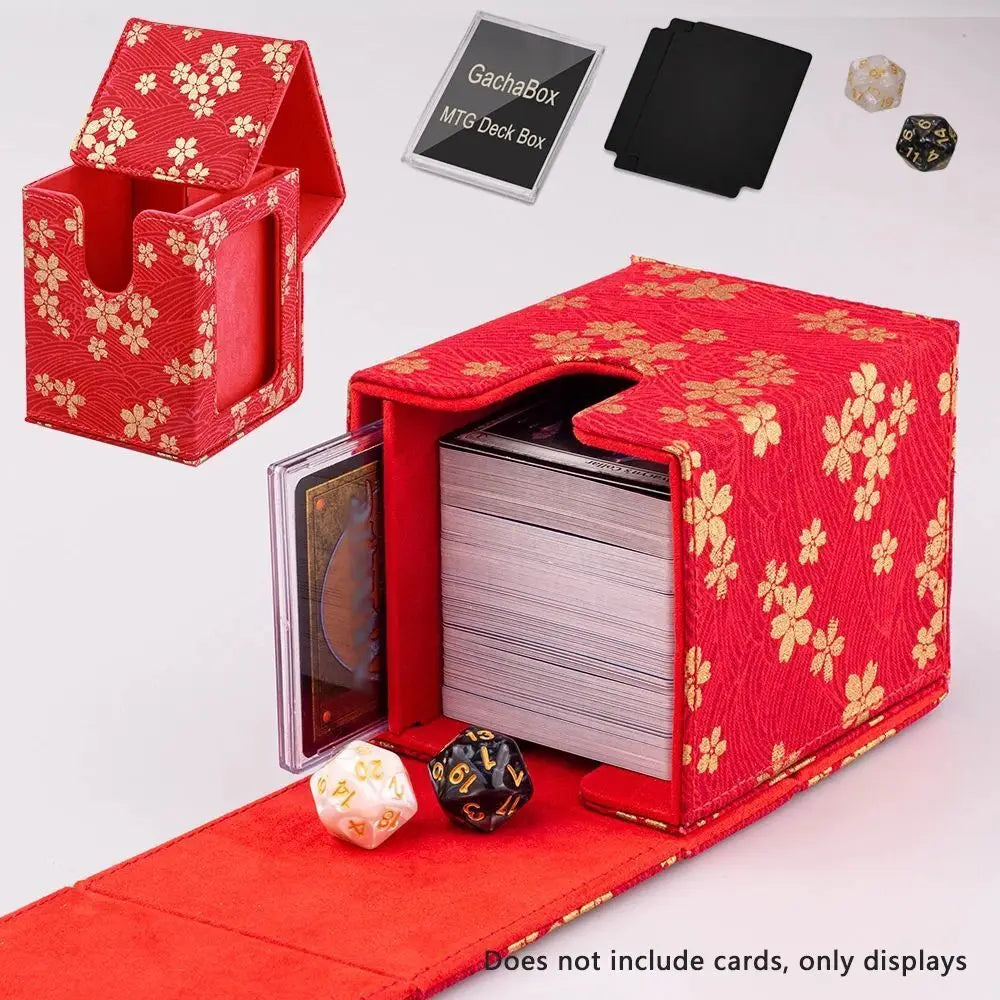 100+Box Magic TCG Mid Large Deck Case Solid Color Storage Box Card Case Card Top Side-Loading Christmas Toy Game Collection Card