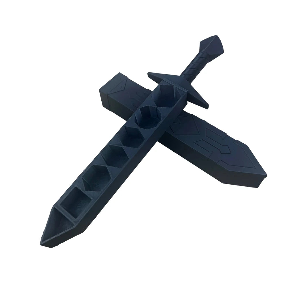 3D Printed Sword Dice Case DnD D&D Dice Sword Dice Container For Dungeons And Dragons