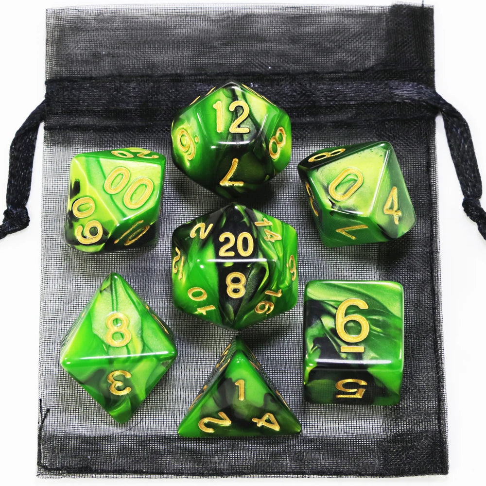 Dice DND Game Dice Role Dice Mixing Colours Dice Set With Bag 9 Different Styles Available For Portable Toys DND RPG TRPG Games