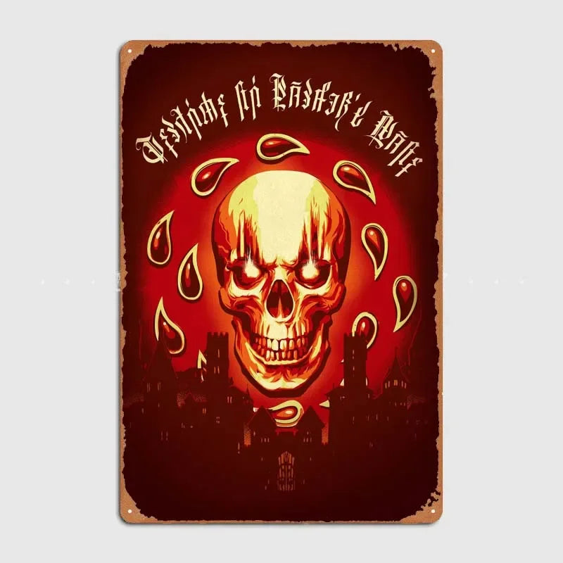D-Dungeons And Dragons Posters Bedroom Decoration Game Signs Wall Art Vintage Metal Tin Sign for Gamer Room Wall Decoration Home